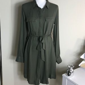 A New Day Green Shirt Dress